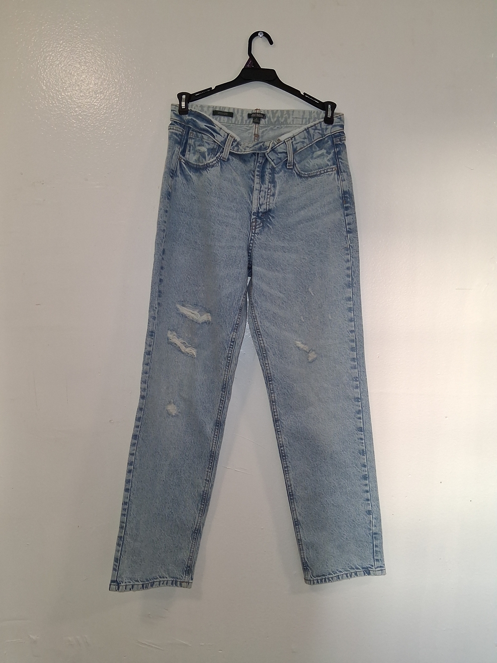 wild fable Light Blue Straight Leg Distressed Jeans